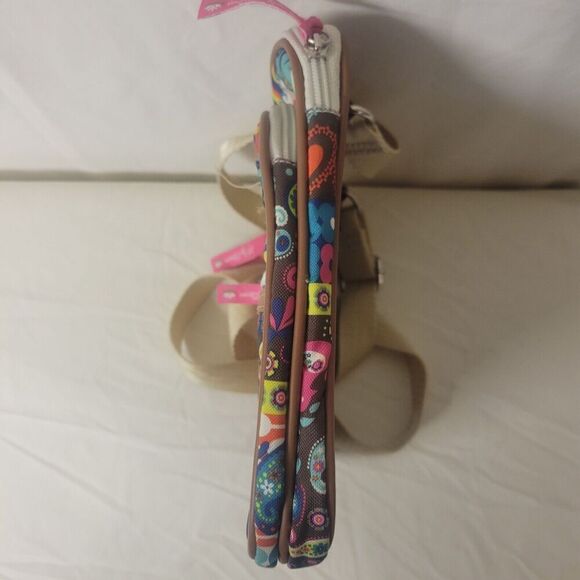 Lily Bloom Crossbody Paisley and More Canvas Purse Adjustable Strap Lined - Picture 3 of 9